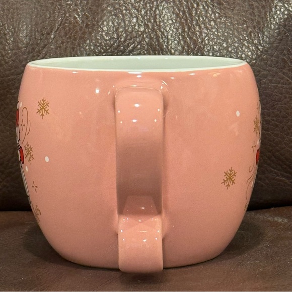 Warm Wishes Hello Kitty Snowman Pink Christmas Mug - Picture 4 of 7